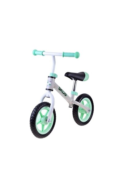 STAMP Bicicletă de echilibru pentru copii, Metal/Spumă, 10 inch, Alb/Verde
