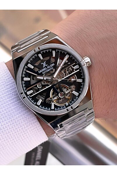 Daniel Klein Automatic Moonlight and Sun Dial Wristwatch with Bracelet Gift 3 Atm Men's Wristwatch Fdk.14268.K2