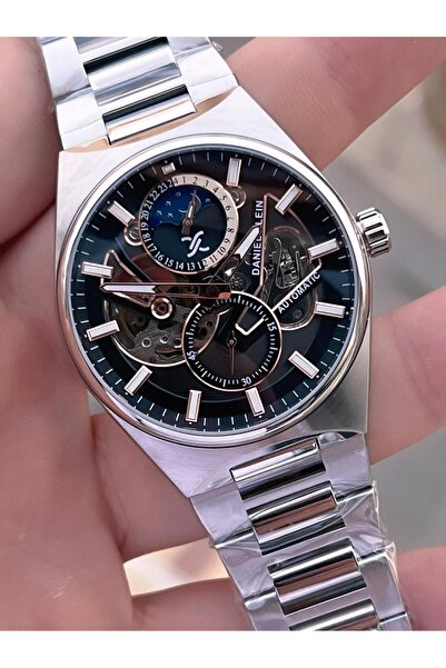 Daniel Klein Automatic and Manual Winding Moonlight and Sun Dial 3 Atm Men's Wristwatch Fdk.14269.K3