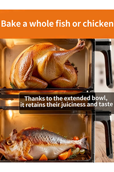 OEM 10L Digital Air Fryer - 1400W Fast Cooking, Crispy Roasting & Baking | Easy-to-Clean, Black