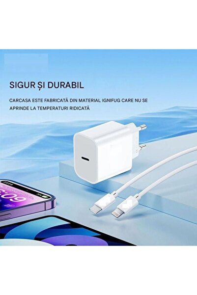 Deji A109 Mains Charger with Type-C Cable - Lightning 20W White -