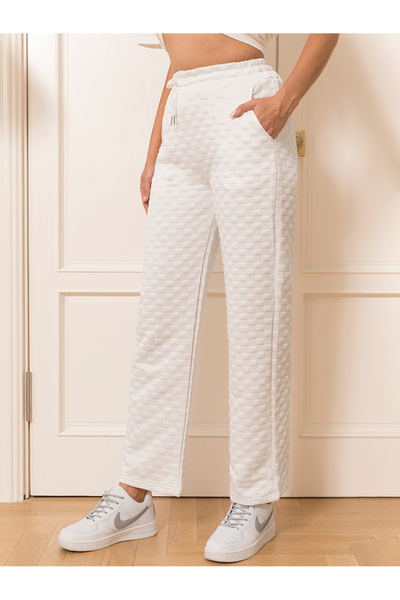 FridayIn Casual Solid color Waist drawstring Pants