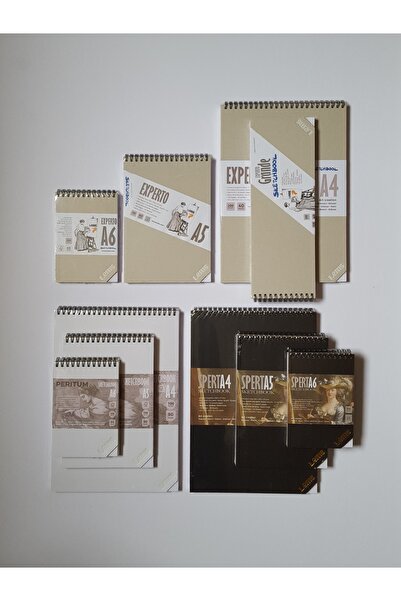 Lems Sperta, Expert, Peritum Set A6-A5-A4-Grande Sketchbook 300Gr, 200Gr, 100Gr Hardcover Sketchbook