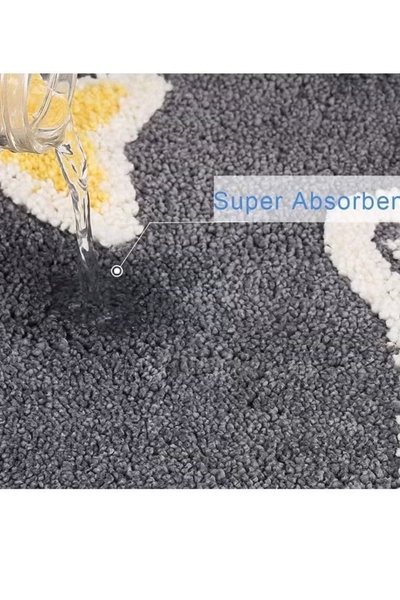 Generic Bath Mat 50x80cm Bathroom Rug Mat Non-Slip Area Rug Bath Carpet Absorbent Floor Mat Machine Washable