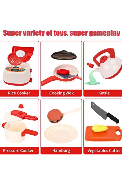 Generic 70Pcs Kitchen Toy Set Kids Kitchen Pretend Play Toy Play Cooking Play Kitchen Set Learning Gift