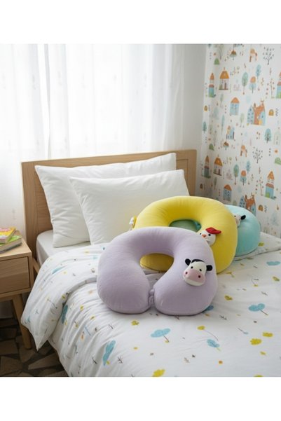 Lily and Co Soft Plush Children's Neck Support Pillow with Animal Figures