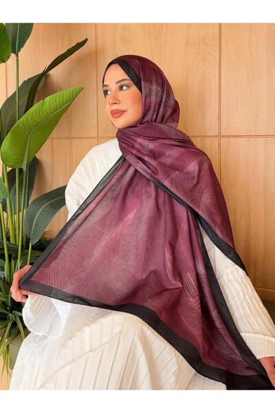 Mira İpek Desenli Pamuk Soft Şal Cesur Serisi ps165 Mürdüm