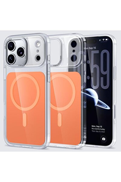 REDz Accessories MagSafe Square Case, For iPhone 17 Pro, Hard case, Shockproof, Orange