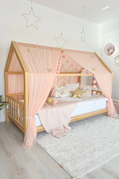 PAMUKA Montessori Tül Cibinlik İki Parça Salmon (TÜM EBATLAR)