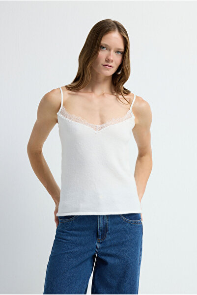 adL Dantel Detaylı Kaşmir Triko Atlet