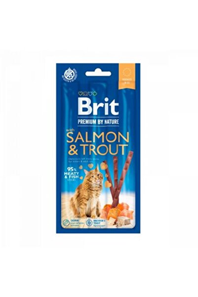 Brit Salmon and Trout Treats for Cats By Nature Cat Sticks, 3 pieces