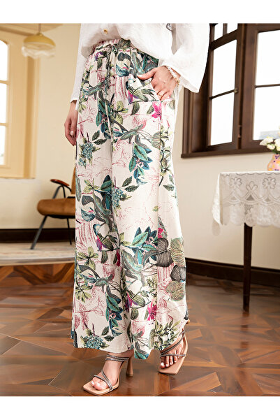 FridayIn Casual Color contrast Printing Pants