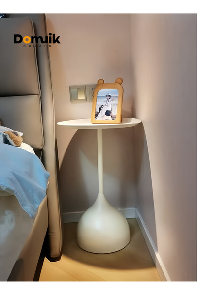 Domuik Coffee table, simple design round table, space saving coffee table, suitable for living room