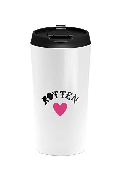 LOUD UNIVERSE كوب مطبوع هارلي كوين روتن مع غطاء، أبيض/أسود/وردي