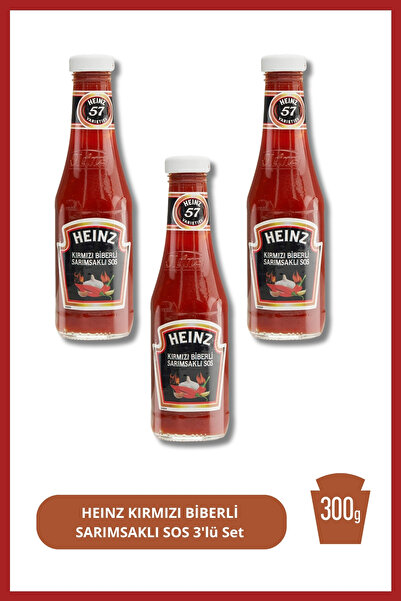 Heinz Kırmızı Biberli Sarımsaklı Sos 300 GR 3'Lü Set
