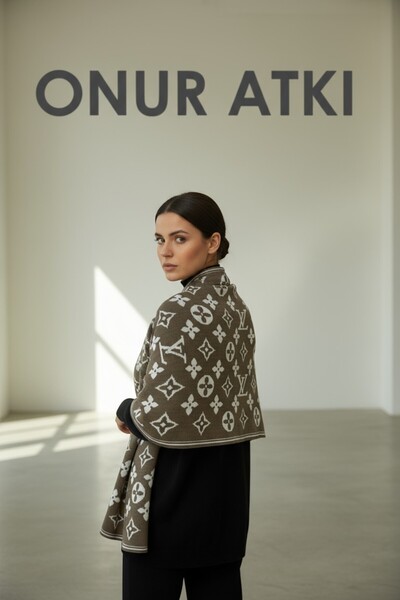 Onur Etol - New Collection Wide Shoulder Neckerchief Winter Thick Product Double-Sided Woven Fabric Legend Store