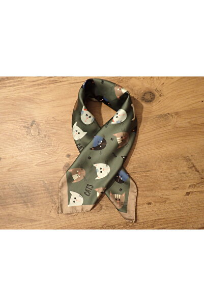 Zelayn Cat Pattern Bandana Scarf