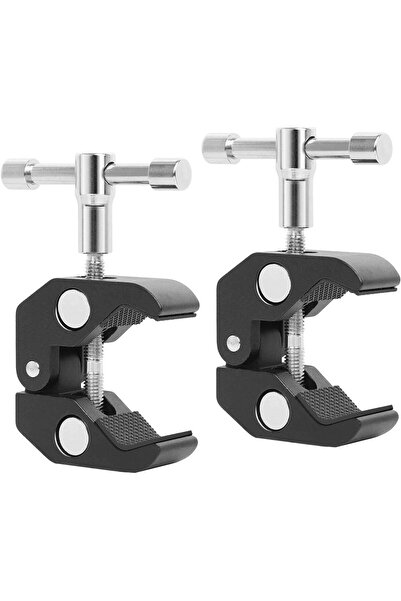 eWINNER مشبك تثبيت كاميرا كراب بخيط 1/4 بوصة - 3/8 بوصة (قطعتان، أقصى فتحة 2.16 بوصة/6 سم)