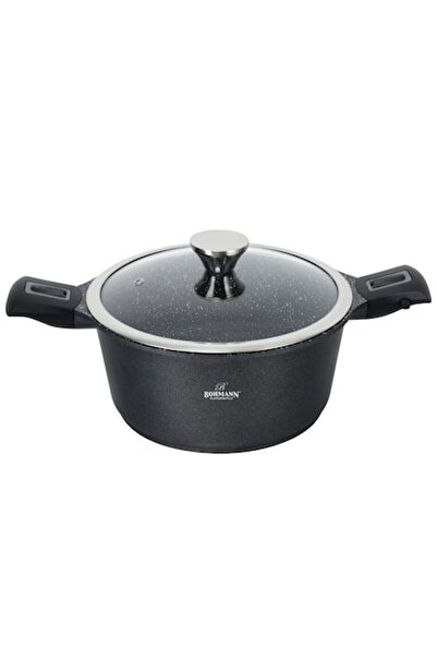 Bohmann detachable-handle casserole 4.3 L, cast aluminum, 24x11.5 cm, marble, induction