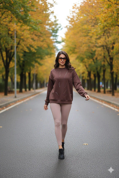 cemo Casual Long Sleeve Crew Neck Basic Blouse/Sweatshirt