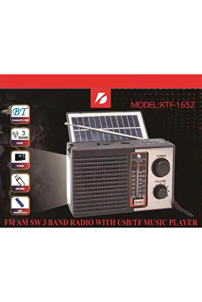 KBROAD Emergency radio with speaker, Bluetooth 5.0 compatible, flashlight, multi-band radio