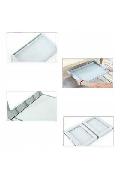 zola Folding laptop table, plastic, 55x36x27 cm, blue