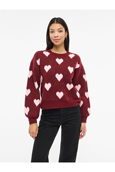 VILA Strickpullover VILUNA Rundhals