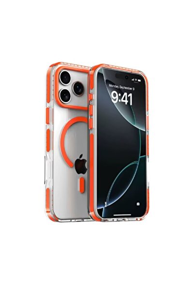 REDz Accessories Husă FrameFusion MagSafe, iPhone 17 Pro Max, protecție dublă, colțuri întărite, portocaliu