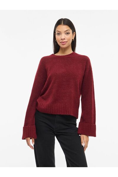 VILA Strickpullover VILUNA Rundhals