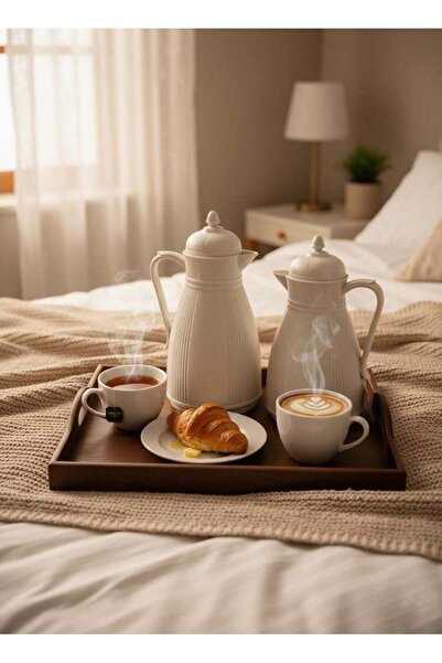 Reem 2-Piece Tea/Coffee Flask Set 0.7L & 1L Beige