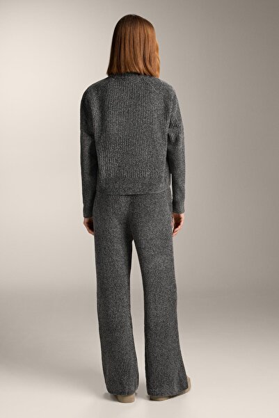 Oysho Cable knit flare trousers