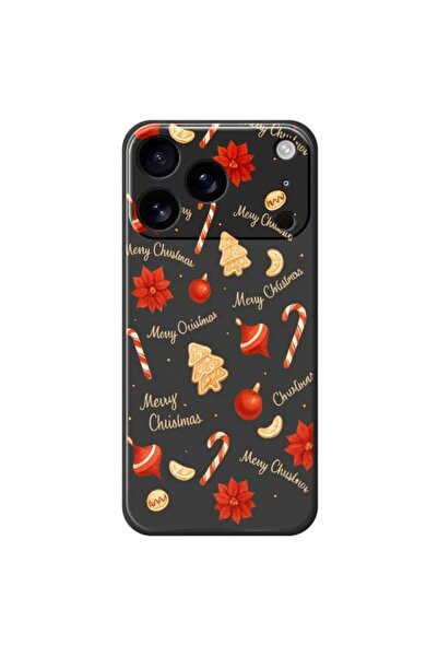 REDz Accessories Christmas Globes Case, For iPhone 17 Pro, Camera Protection, Silicone, Black