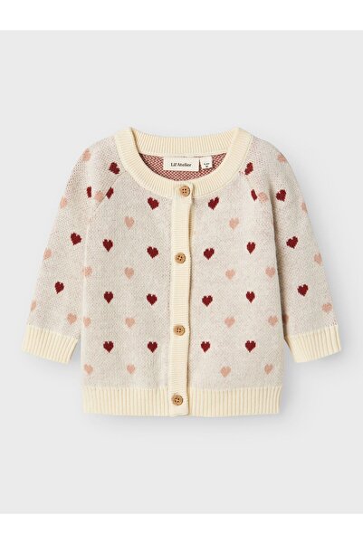 Lil' Atelier Baby Strickjacke Herzchen