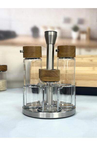 AROW Delmar 4 Lü Salata Sosu Servis Seti TKEBT Şeffaf