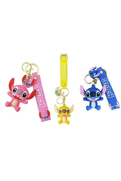 AdyMel Set brelocuri animate - 3 brelocuri din silicon multicolor