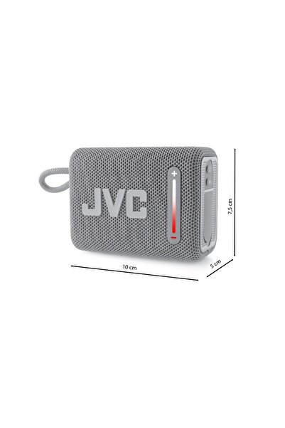 JVC XS-E114G portable speaker, FM radio, Bluetooth, IPX6, Lithium-ion 3.7 V / 2000 mAh, gray