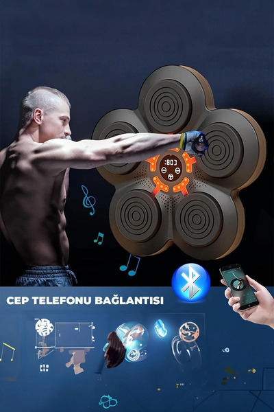 Genel Markalar Müzikli Duvar Boks Padi Darbe Sensörlü Antrenman Pedi LED Işıklı Eğlenceli Boks Oyuncağı