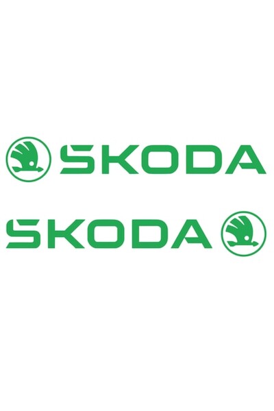 Oracal Set of 2 car tuning stickers, Skoda, 40cm, green