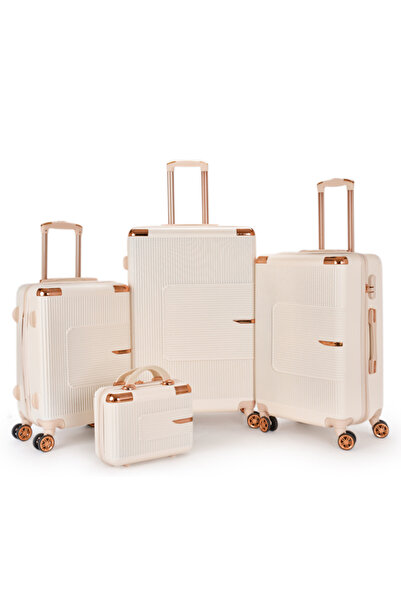 LİMRA A luxury travel bag set consisting of 4 luggage bags of various sizes, made of strong and lightweight materials.