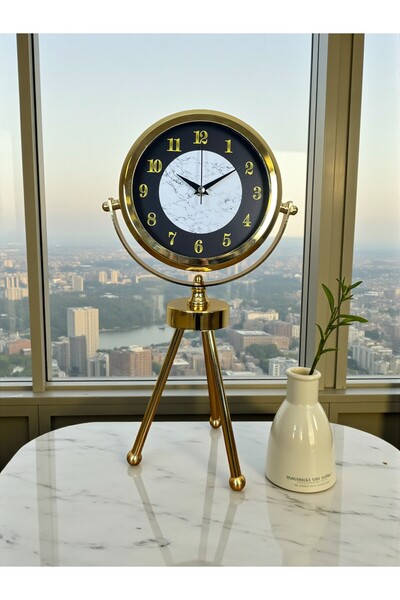 Genel Markalar Gold Lüks 3 Ayaklı Masa Saati