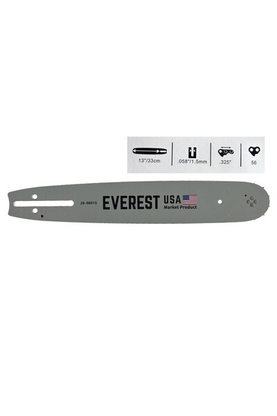 Everest Chainsaw Bar 35cm, .325 Pitch, 1.5mm Gauge - 56 Drive Links Chain