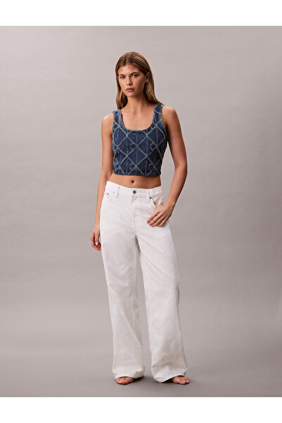 Calvin Klein All-Over Monogram Low Rise Baggy Jeans