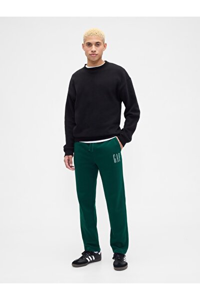 GAP Erkek Koyu Yeşil Logo Straight-Leg Eşofman Altı