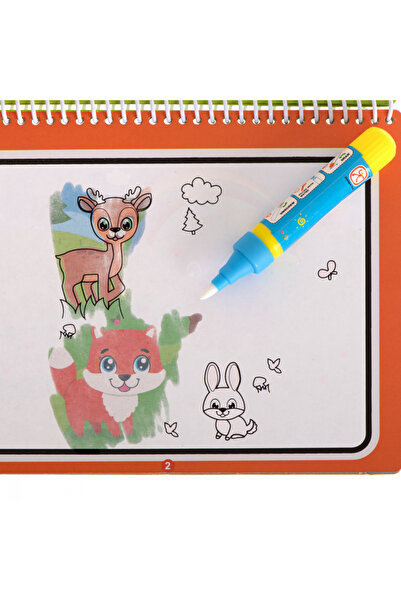 Ikonka Ikonka children's coloring book, with magic water marker Farm Animals, size 19 x 15 cm