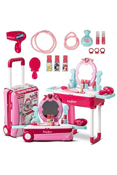 BAYBEE 2-in-1 Girls' Beauty Makeup Kit – Convertible Vanity Table with Music & Lights, Ages 2+
