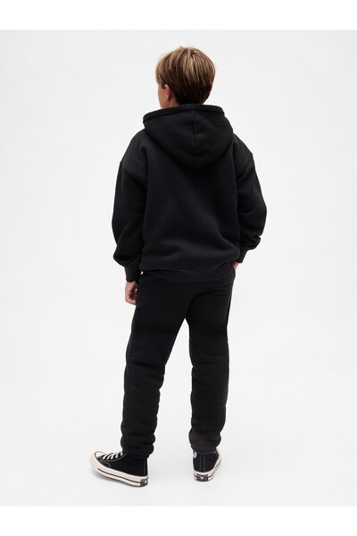GAP Erkek Çocuk Siyah Relaxed Sherpa Astarlı Eşofman Altı