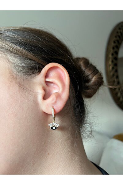 Asteria Jewelry Zircon Stone Hoop Eye Earrings