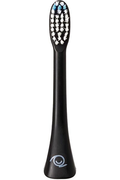 QuTek Smart Sonic Replacement Toothbrush Heads with Blue Indicator Bristles, Black, Pack of 2