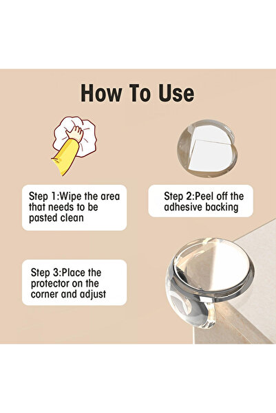 Generic 10PCS PVC transparent anti-collision corner Airbag protective cover Table corner protective cover