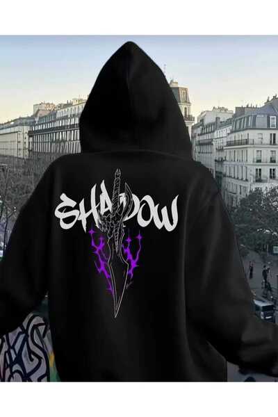 Hunors Sportswear & Company سويت شيرت شادو مطبوع موديل يونيسكس قطن بغطاء رأس